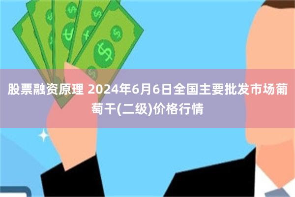 股票融资原理 2024年6月6日全国主要批发市场葡萄干(