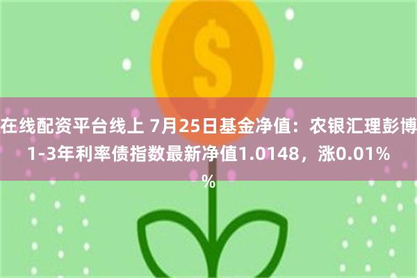 在线配资平台线上 7月25日基金净值：农银汇理彭博1-3