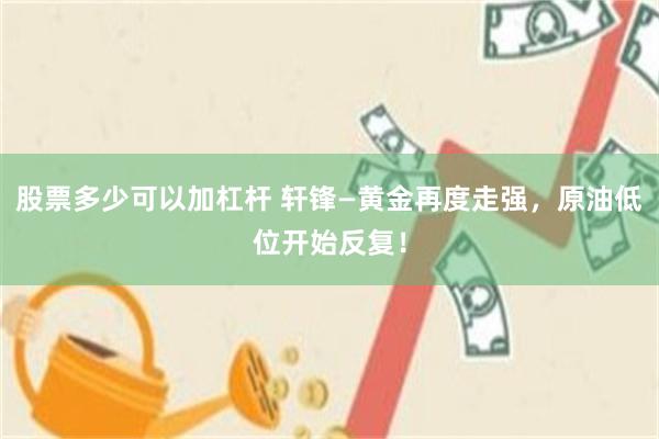 股票多少可以加杠杆 轩锋—黄金再度走强，原油低位开始反复！