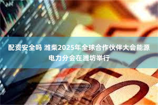 配资安全吗 潍柴2025年全球合作伙伴大会能源电力分会在潍坊举行