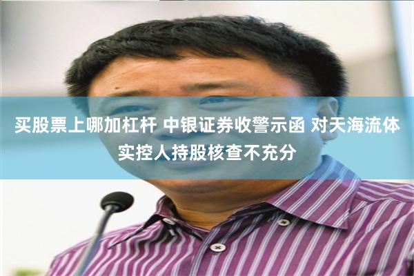 买股票上哪加杠杆 中银证券收警示函 对天海流体实控人持股核查不充分