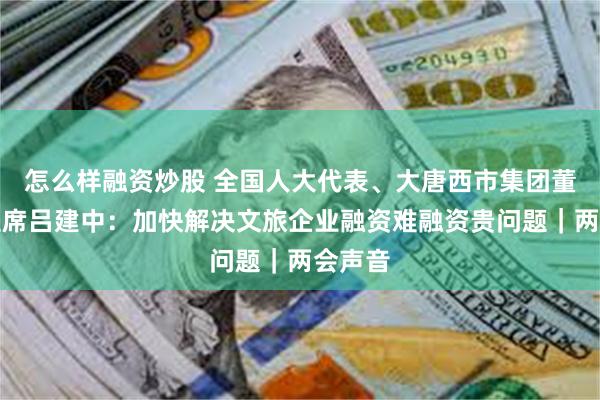 怎么样融资炒股 全国人大代表、大唐西市集团董事局主席吕建中：加快解决文旅企业融资难融资贵问题｜两会声音